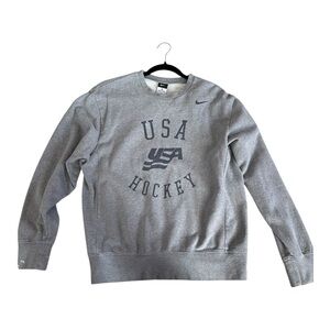 Nike Men's Gray USA Hockey Crewneck Sweater